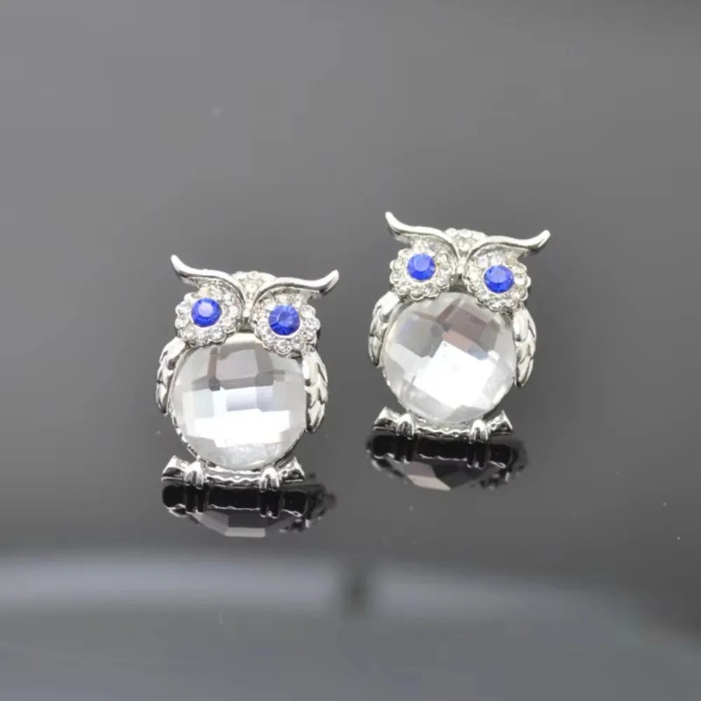 FSUNION Women's Rhinestones Crystal Owl Necklace Pendant Sweater Chains Jewelry Clothing Accessories Gifts 2025
