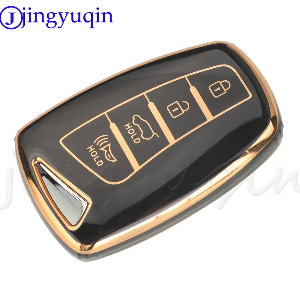 JYQ TPU Auto Key Shell Case Cover For Hyundai Grandeur HG Sedan Genesis G80 Santa Fe 3DM Grand SantaFe 2018 IX45 EQUUS Azera