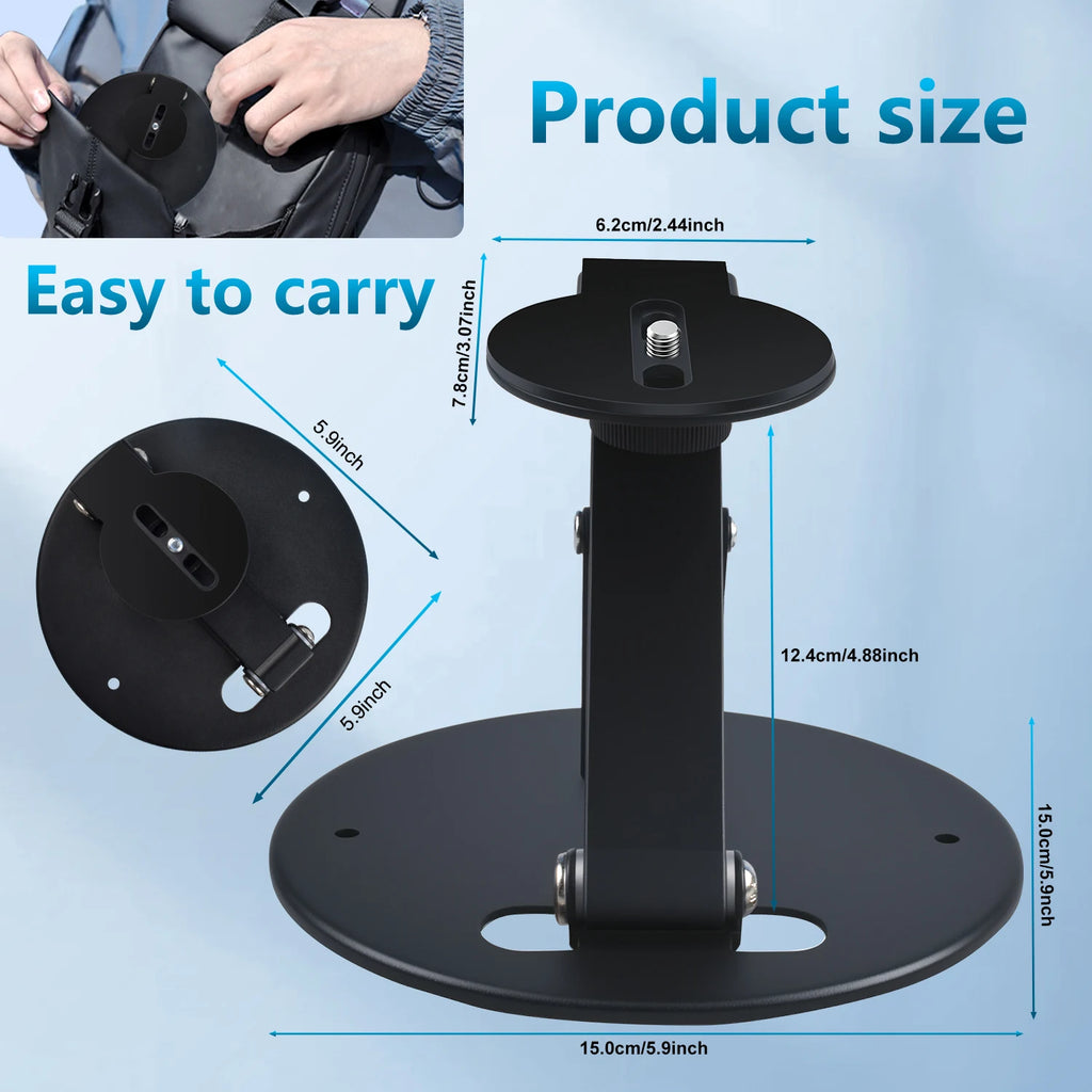 Desktop Projector Mount 180° Adjustable 3-in-1 Mounting Options Universal 1/4" Screw Sturdy Portable Max Load-Bearing 11 Pounds