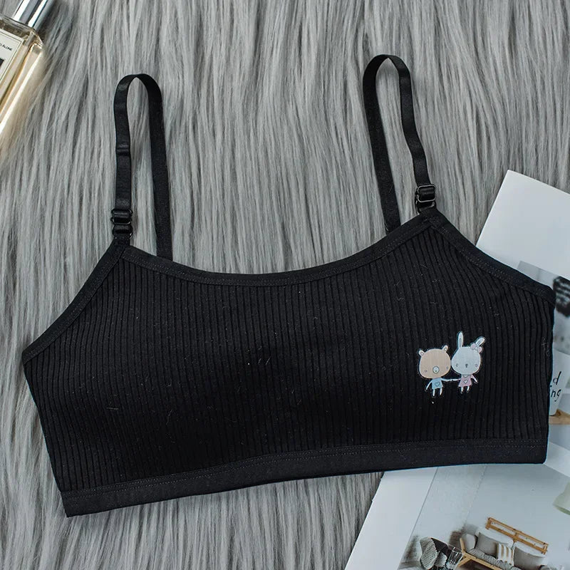 8-16 Years Kids Bras Young Girls Underwear Teenage Training Bras Women Cotton Kids cute Brassiere Tube Tops Girl's Sport Bras