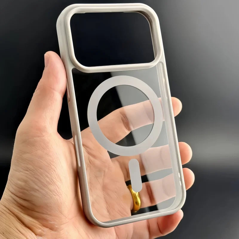 Fashion for Magsafe Wireless Charge Phone Case for IPhone 18 17 Air 16 15 14 Plus 13 12 Pro Max Transparent Acrylic Back Cover