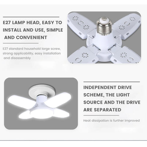 28 W Foldable E27 LED Bulb – Cold White