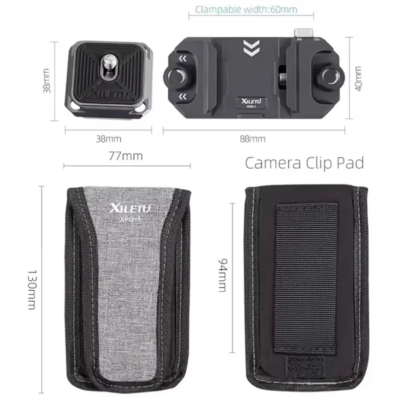 Camera Clip With Plate Camera Quick Release System For Sony Nikon Fuji DSLR Action Camera Backpack Camera Strap Mount