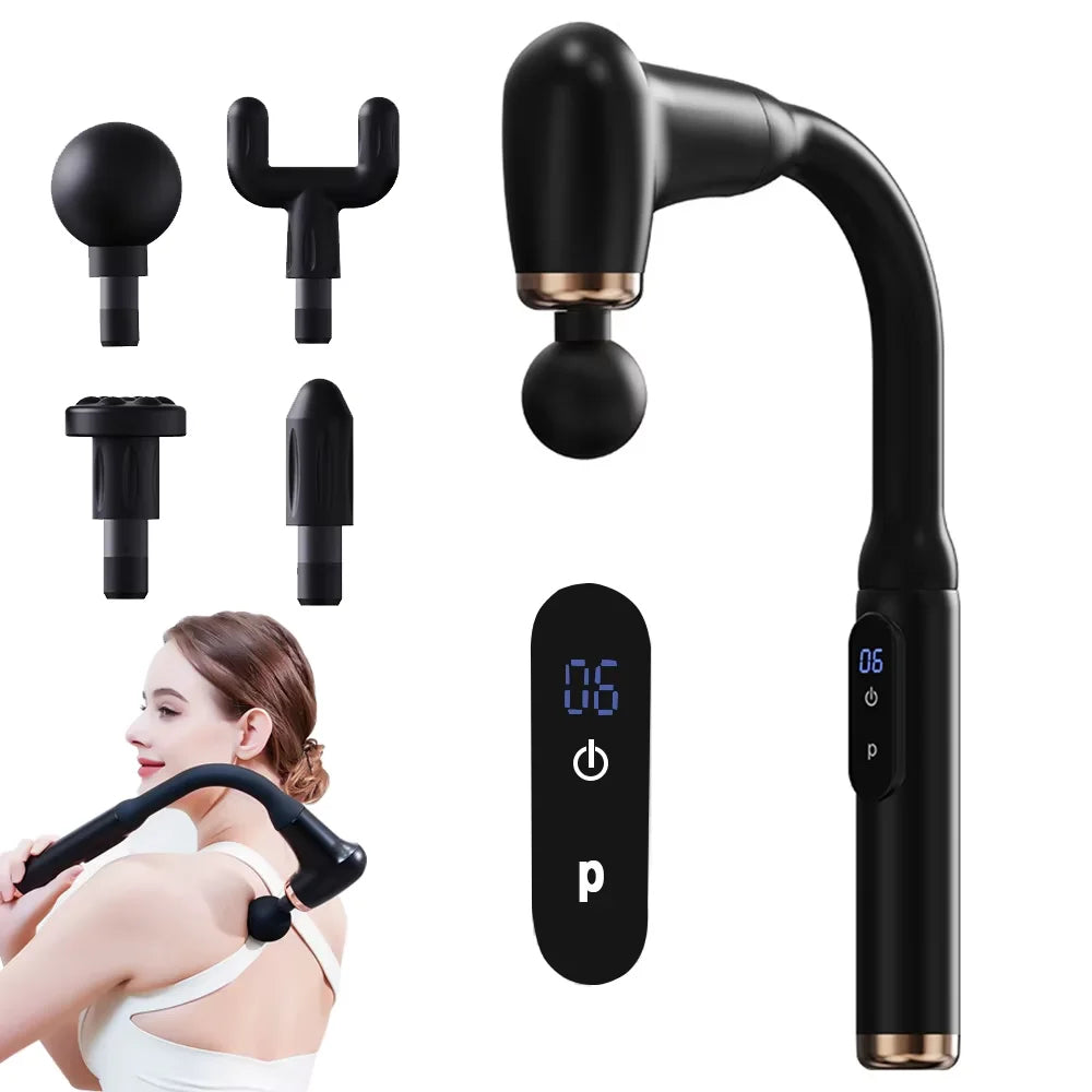 Fascia Gun Handle Elbow 3 Modes 6 Gears Adjust Muscle Relaxation Massage Percussion Hammer for Athletes