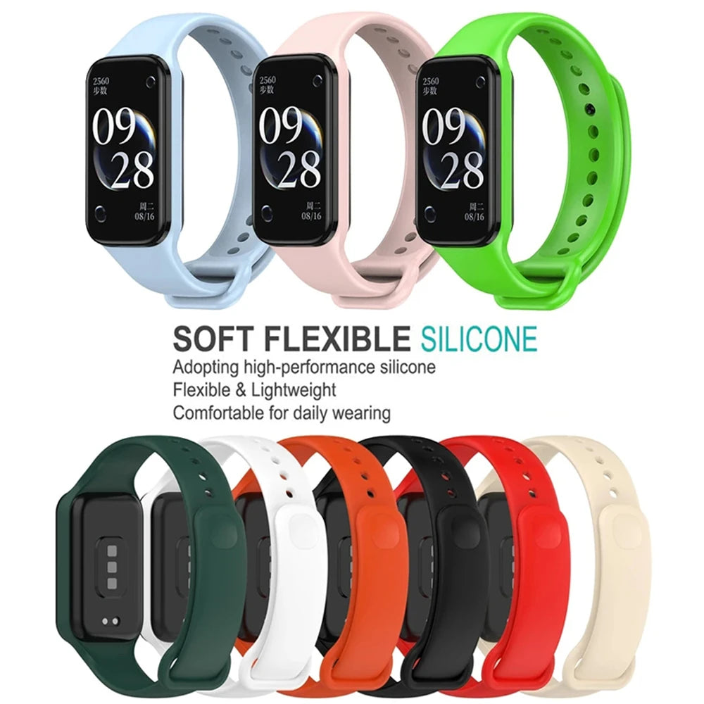 Replacement Strap For Redmi Smart Band 2 Silicone Watchbands Strap For Xiaomi Smart Band 8 Active Strap Bracelet