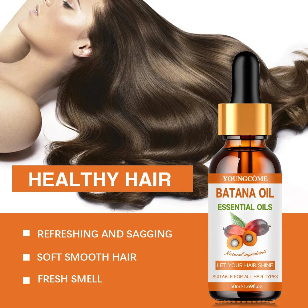 YOUNGCOME Batana Hair Oil-Nourishing and Moisturizing, Nourishing Treatment for Split Ends Dry Organics Hair Care Oil 30ml/50ml