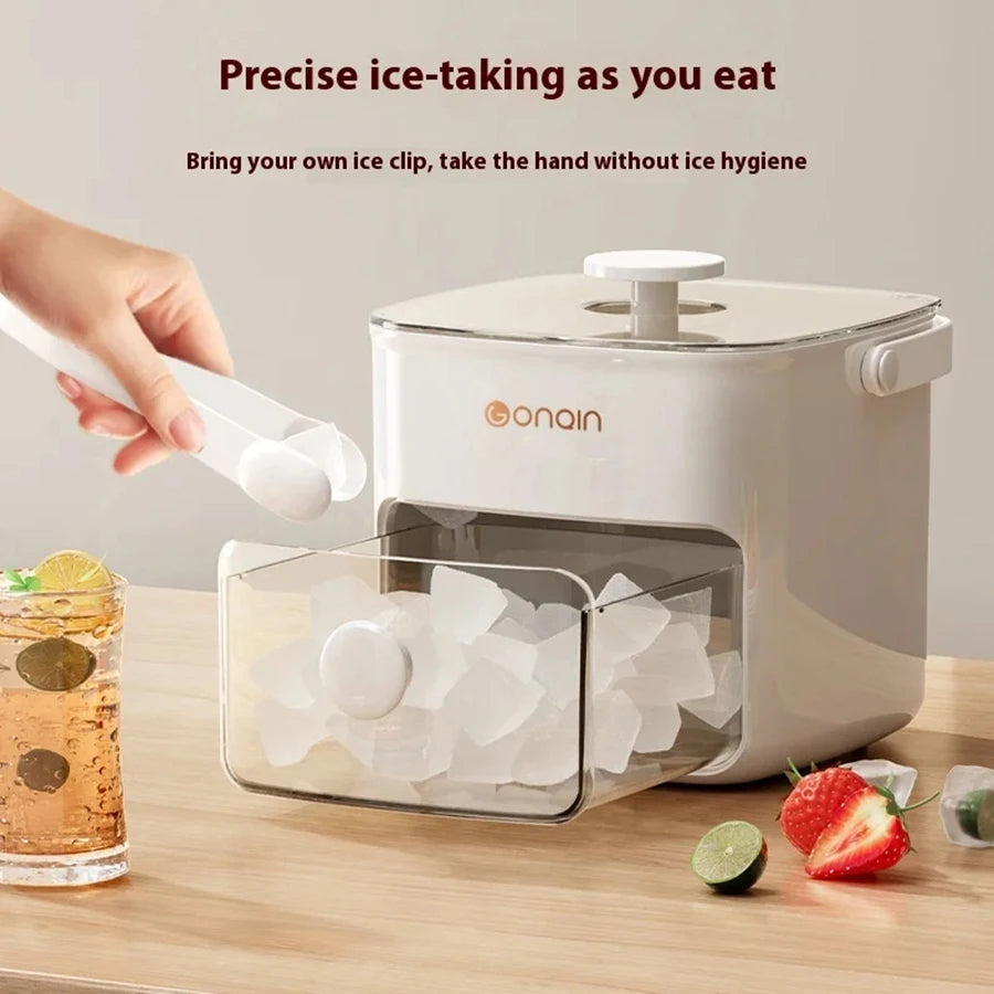 48-Grid Ice Maker Food-Grade Summer Double-Layer Design Ice Mold Easy-Press Lid Home Ice Storage Box