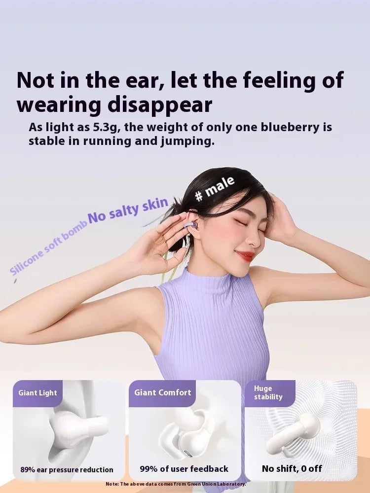 Ugreen Hitune S3 Earphones Hifi Sound Stereo Noise Reduction Outdoor Customized Open Ear Hook Tws Wireless Bluetooth Earphones