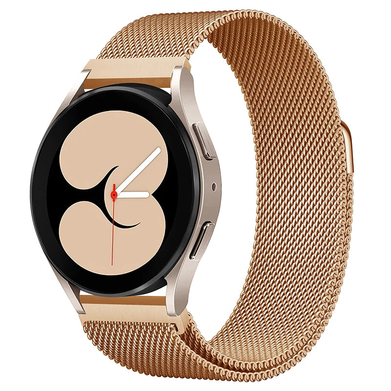 22mm 20mm Milanese Loop Strap For Samsung Galaxy Watch 6 5 4 44mm 40mm 6 Classic Active 2 Bracelet Huawei Gt Magnetic Watch Band