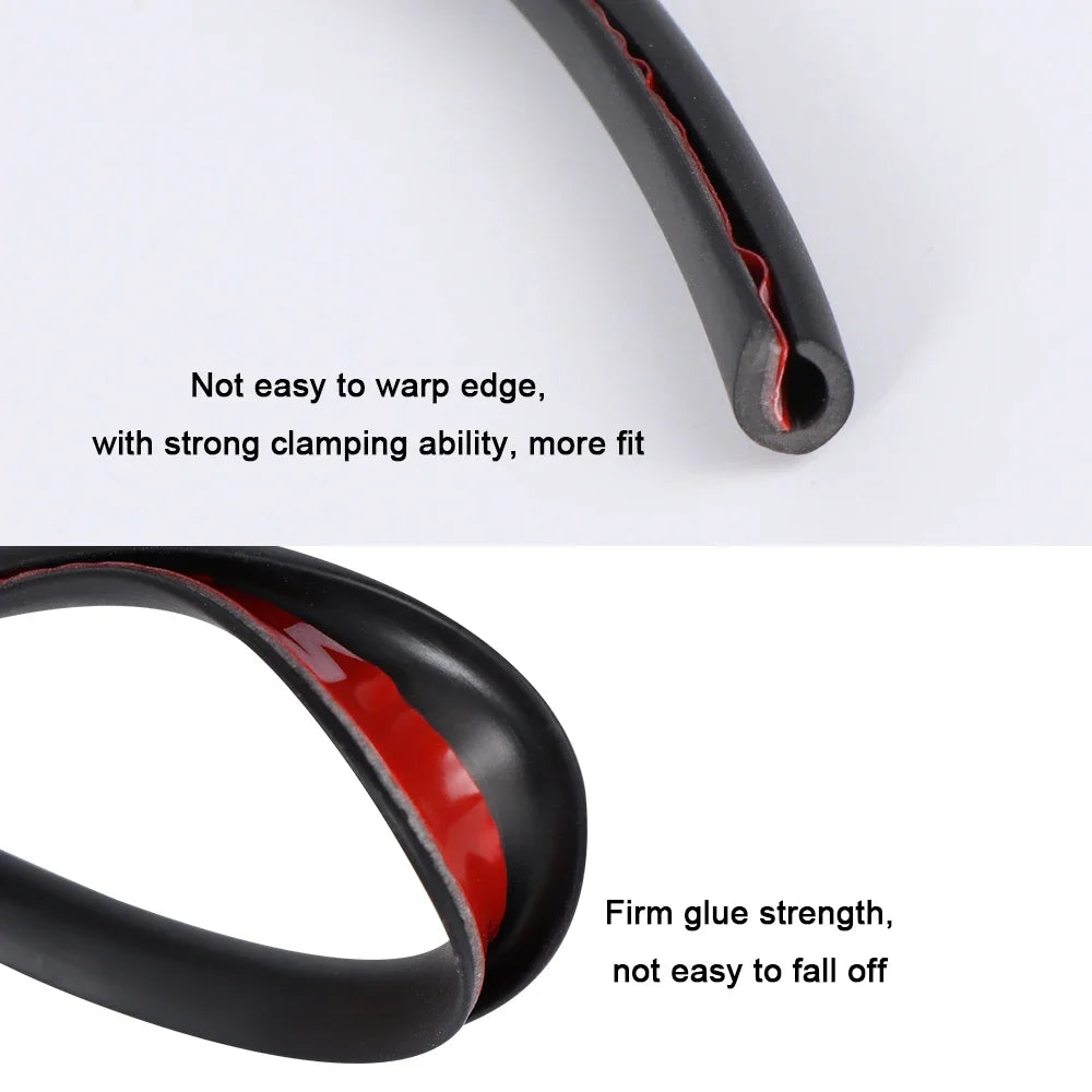 Universal Car Door Edge Styling Moulding Trim Rubber Anti‑Scratch Protection Guards WORLDKPI