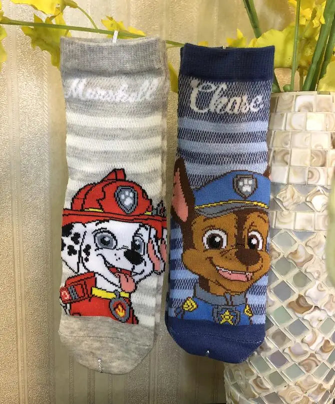 6PCS=3pairs Genuine Paw Patrol Spring Summer Autumn Baby Cotton Sock Kids Socks Chase Skye Children Birthday Gift for Age 3-7Y