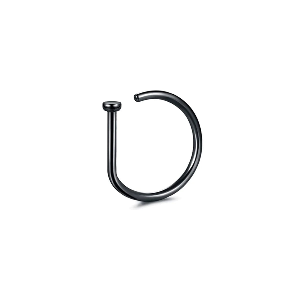 Fake Nose Ring Hoop Lip Labret Ring for Women Non Pierce Hoop Nose Ring  Septum Hoop  Ring Tragus Rook Ring Non Piercing Jewelry