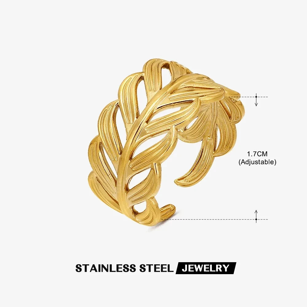 316L Stainless Steel Rings for Women Gold Color Women's Ring Male Finger Wedding Luxury Quality Jewelry Accessories 48 Style