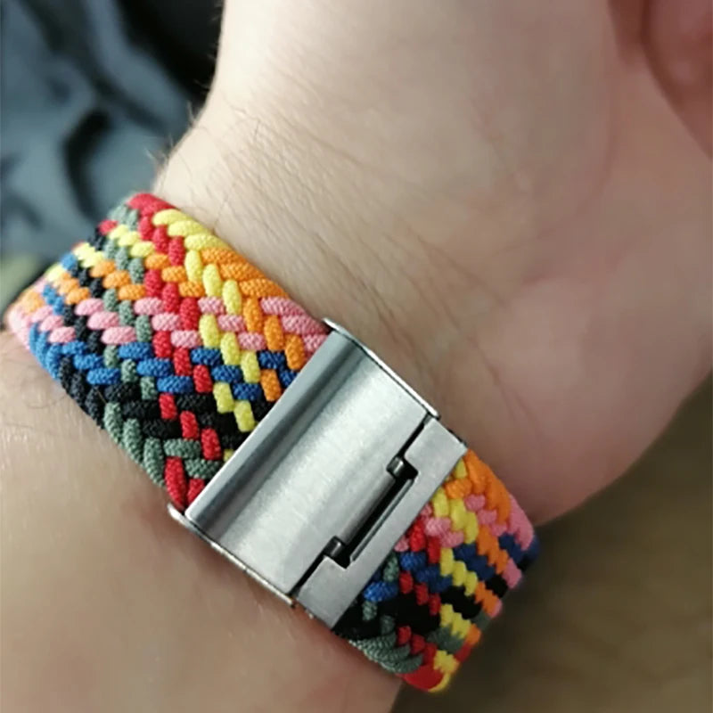 Nylon Braided Watch Strap for Huawei Watch Fit 3 Elastic Loop for Huawei Watch Fit 2 1Adjustable Band Bracelet Metal Connector