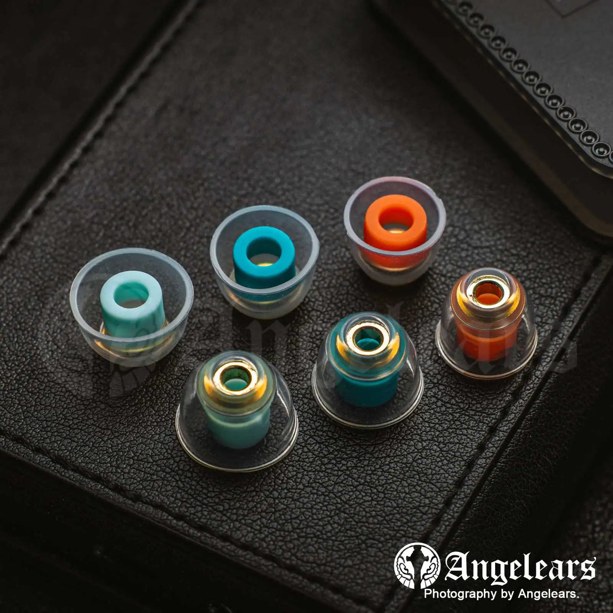 Angelears' Selected Eartips - AE300 Brass Nozzle Liquid Silicone Hybrid Eartips High-Density Brass Core Soft Silicone S/M/L