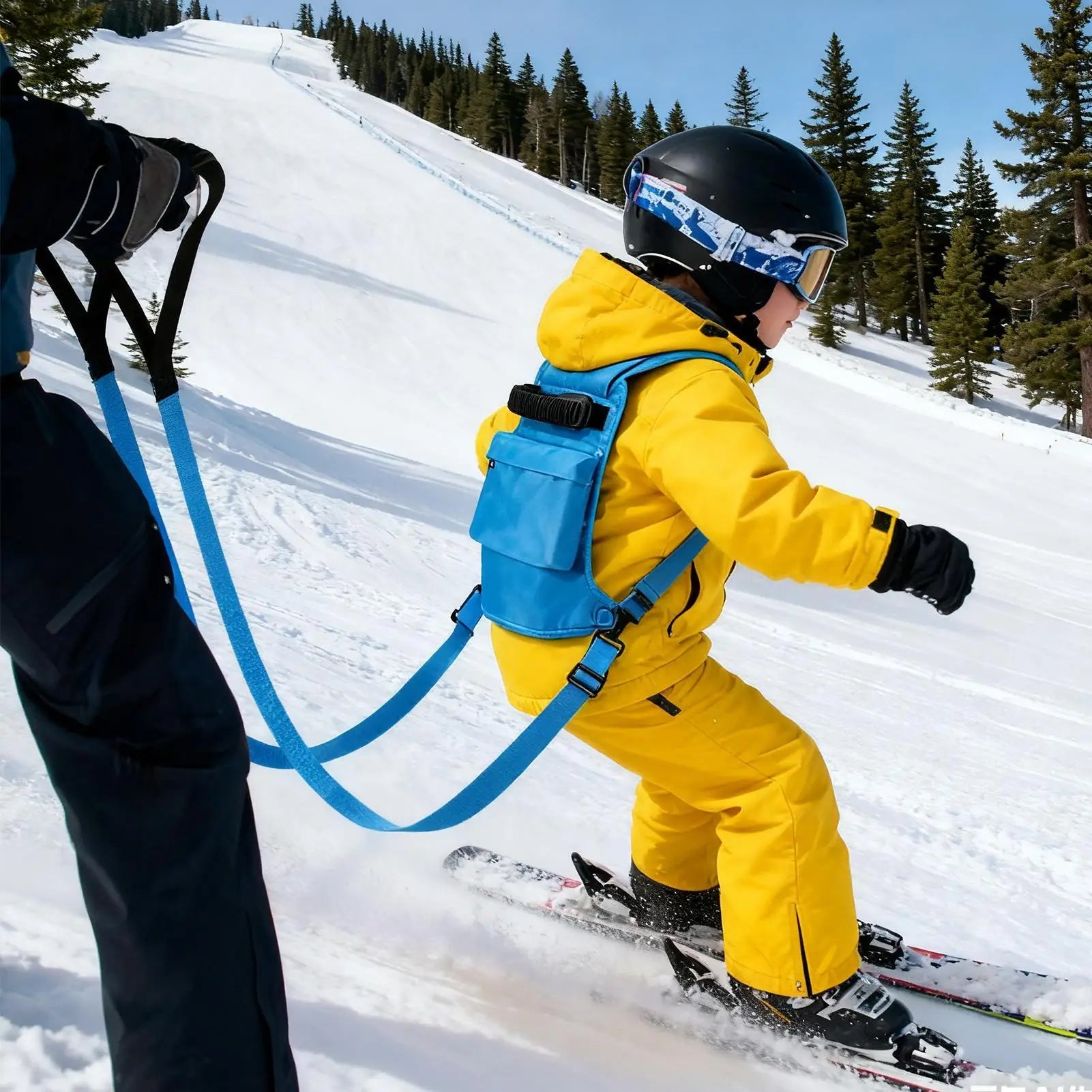 Kids Ski Harness Trainer Leashes with Safety Belt Snowboard Training Gear for Children Beginner Learning Fall Prevention Control