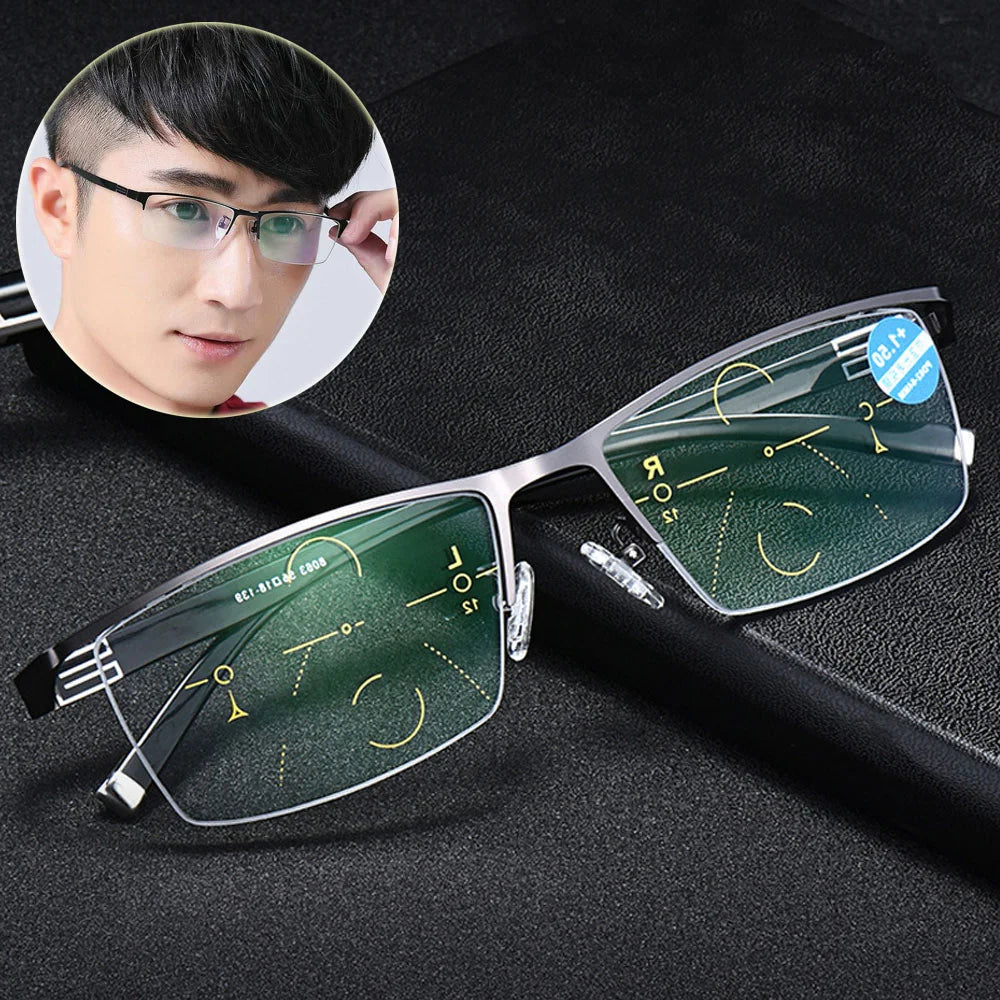 Men's Reading Glasses Multifocal Presbyopic Glasses Anti-blue Light Glasses 2023 Retro Glasses for Women
