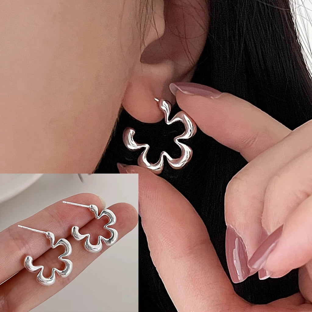 925 Sterling Silver Star Earring for Women Girl Personal Originality Trend Hip Hop Neutral Jewelry Gift Dropshipping