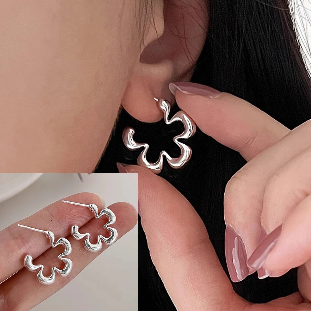 925 Sterling Silver Star Earring for Women Girl Personal Originality Trend Hip Hop Neutral Jewelry Gift Dropshipping