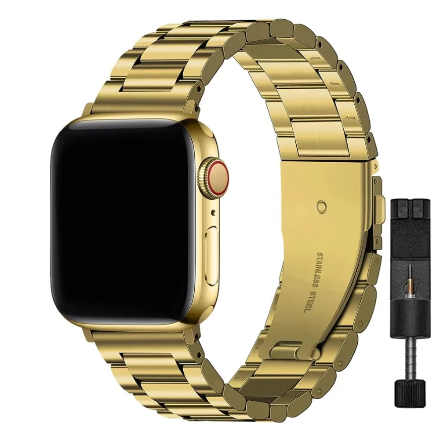 Stainless Steel Strap For Apple Watch Band 45mm Ultra 49mm 41mm 40mm 44mm Strap Metal Bracelet For Iwatch Series 9 10 46mm 42mm