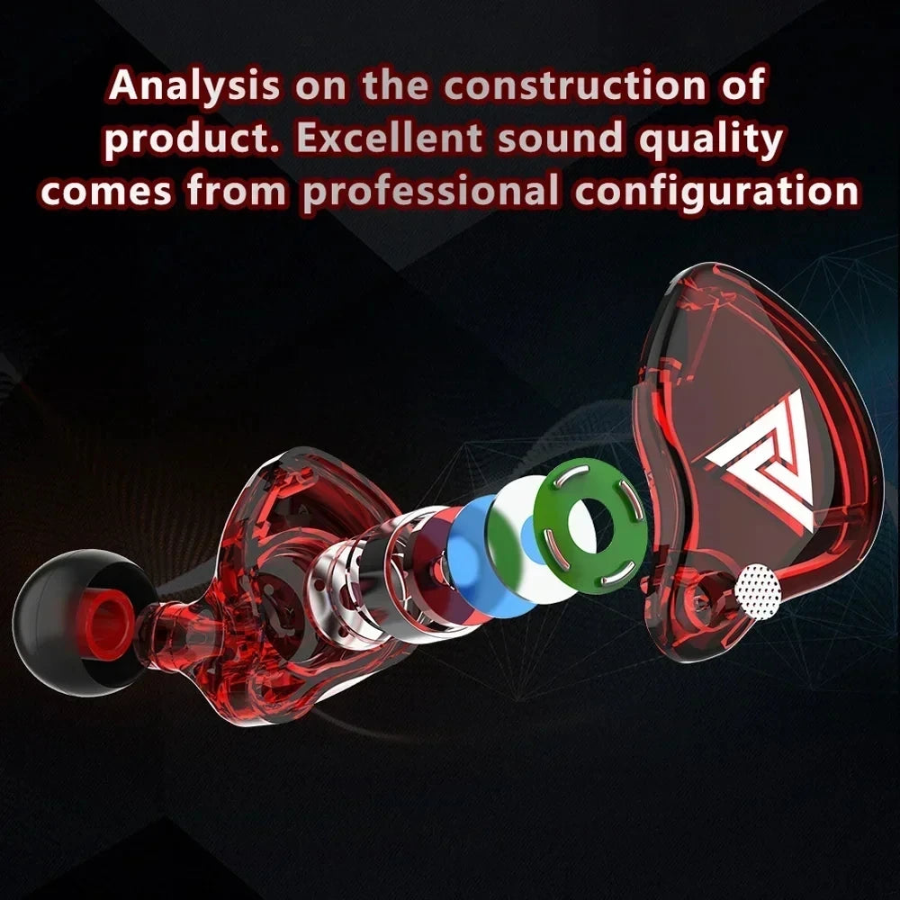 NEW KZ AK6 Copper Driver HiFi Wired Earphone 3.5MM Race Sport Headphone Bass Stereo Headset Music Earbuds In Ear With Mic