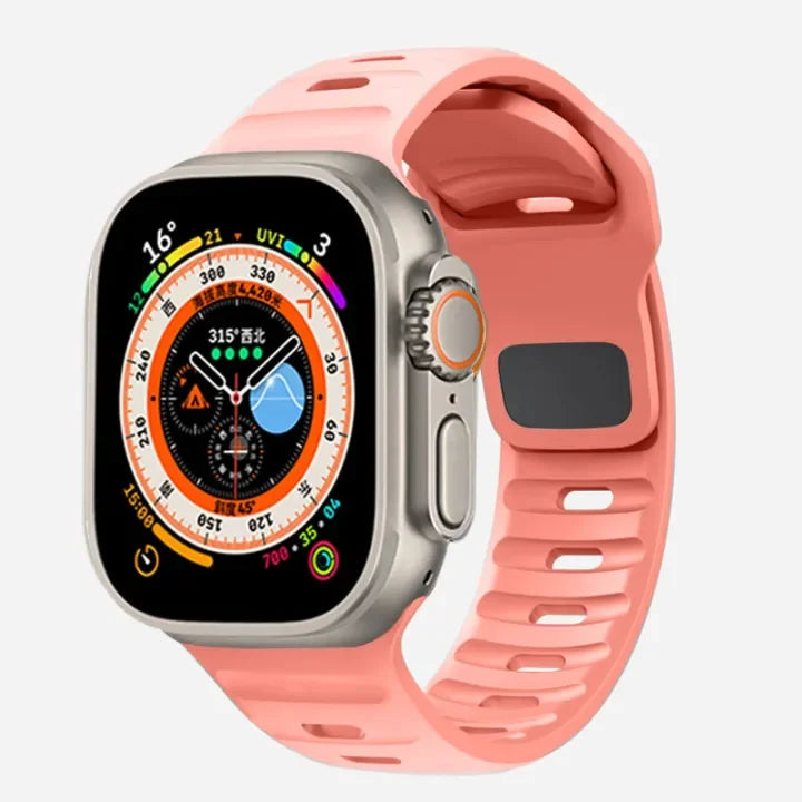 Sport Strap For Apple Watch Ultra band 49mm 45mm 46mm 44mm 42mm 41mm Silicone Air hole Bracelet iWatch Serie 11 10 9 8 7 6 SE