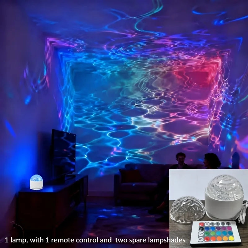 16-Color Water Ripple Projector with Remote