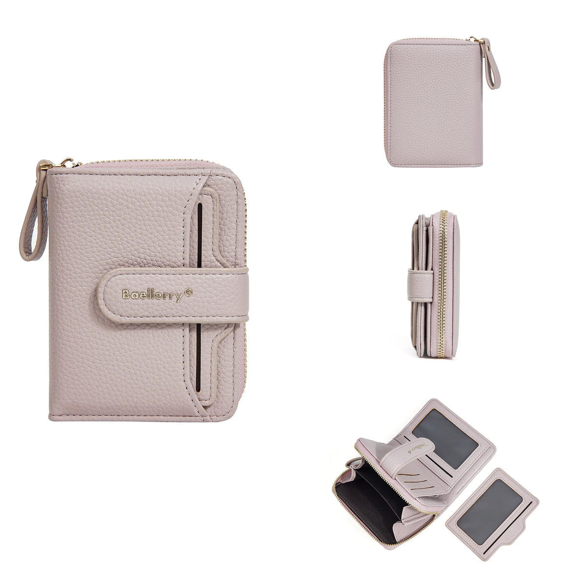 New Short Women Zipper Wallets Large Capacity Card Holder Brand Female Purses Quality Coin Pocket Photo Holder Wallet For Girls