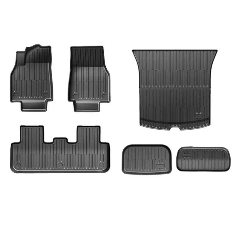 For Tesla Model Y Juniper 2025 2026 Floor Mats Set All Weather TPE Front Rear Trunk Cargo Liner Frunk Mat Storage Mat Accessory