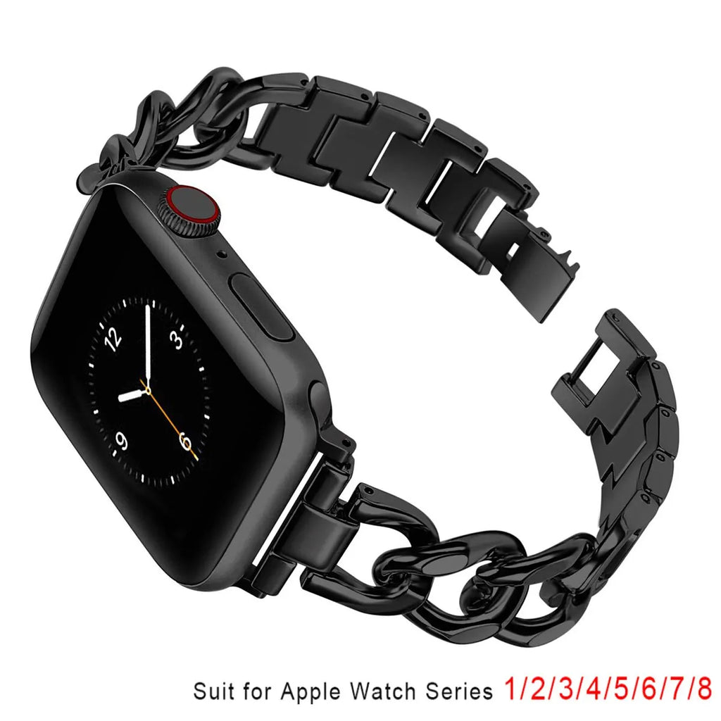 Slim Stainless Steel Strap For Apple Watch 6 8 SE 7 Band 45mm 38/41mm For Apple Watch Series3 4 5 40mm Strap Band Bracelet Belt