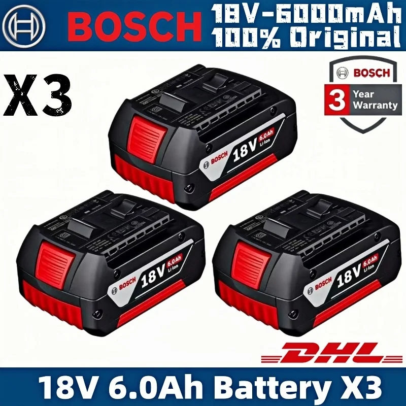 100% Original-Bosch 18V Battery, 18V and 6000mAh Backup Batteries, Draadloze Professional System, BAT609 BAT618 18V Tool Battery