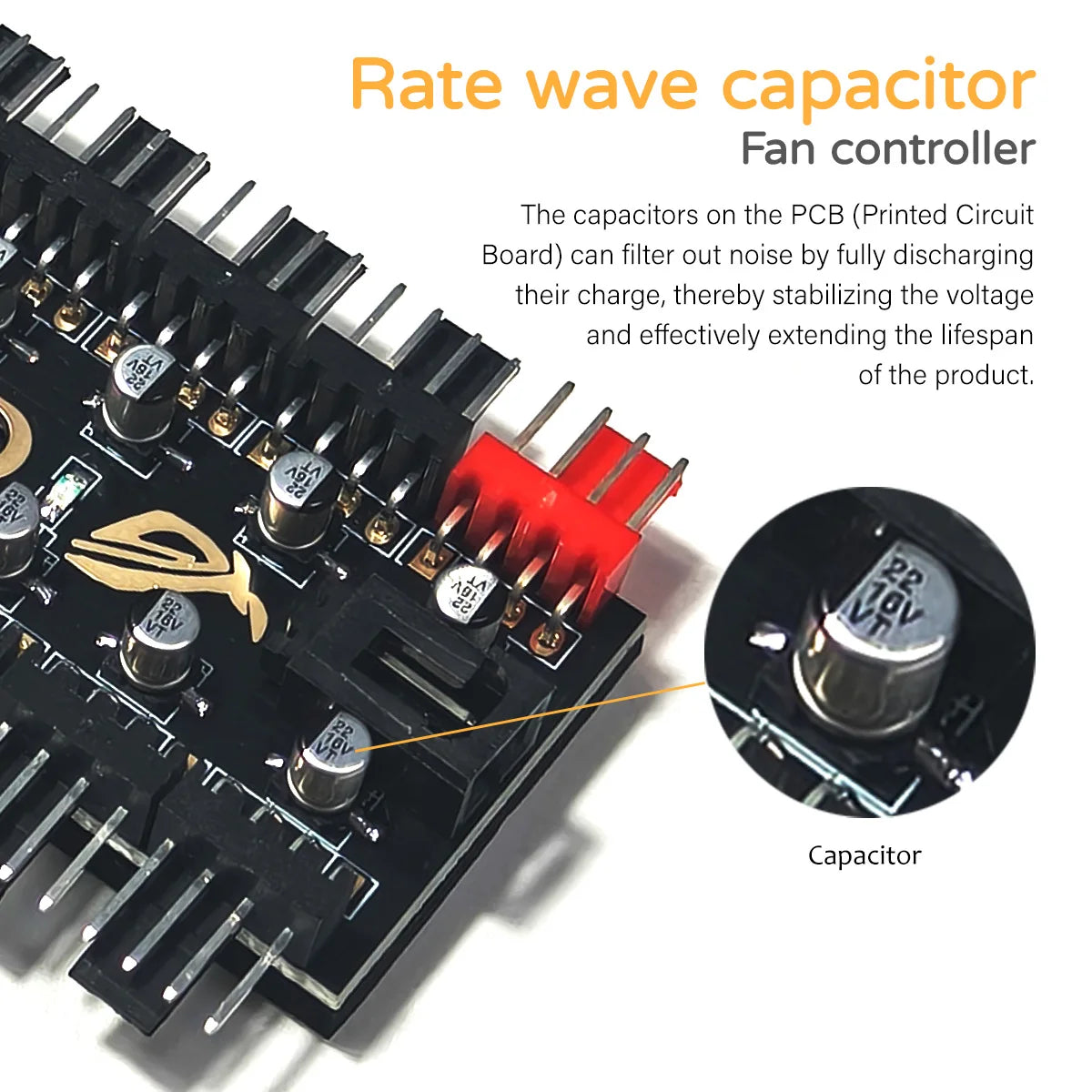 10 Port 12V 4Pin PWM Fan Controller Hub, SATA/IMolex 4PIN Powered PC Fan Splitter for Computer Case Cooling