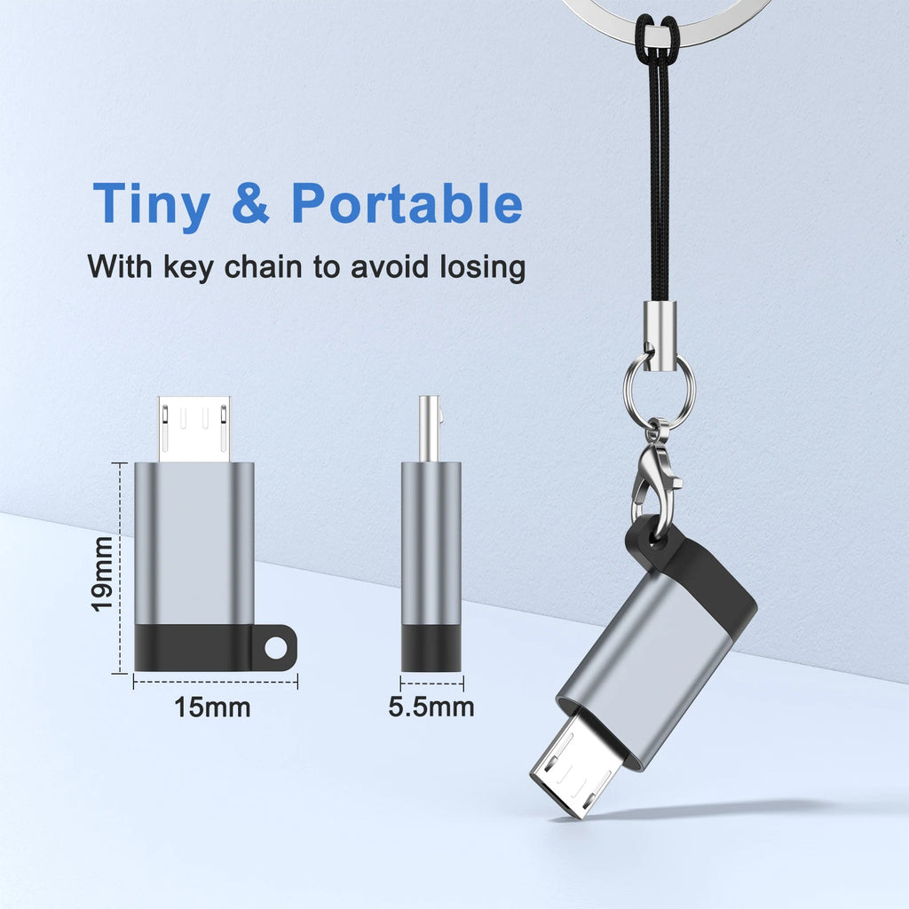 1-3 Pieces Female Type-C to Micro USB Male Connector Adapter For Xiaomi Redmi Huawei Type-C Micro USB Charger Adapter Converter