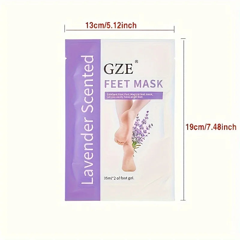 GZE Foot Peel Mask Skin Exfoliating for Dry, Rough Cracked Heels, Callus