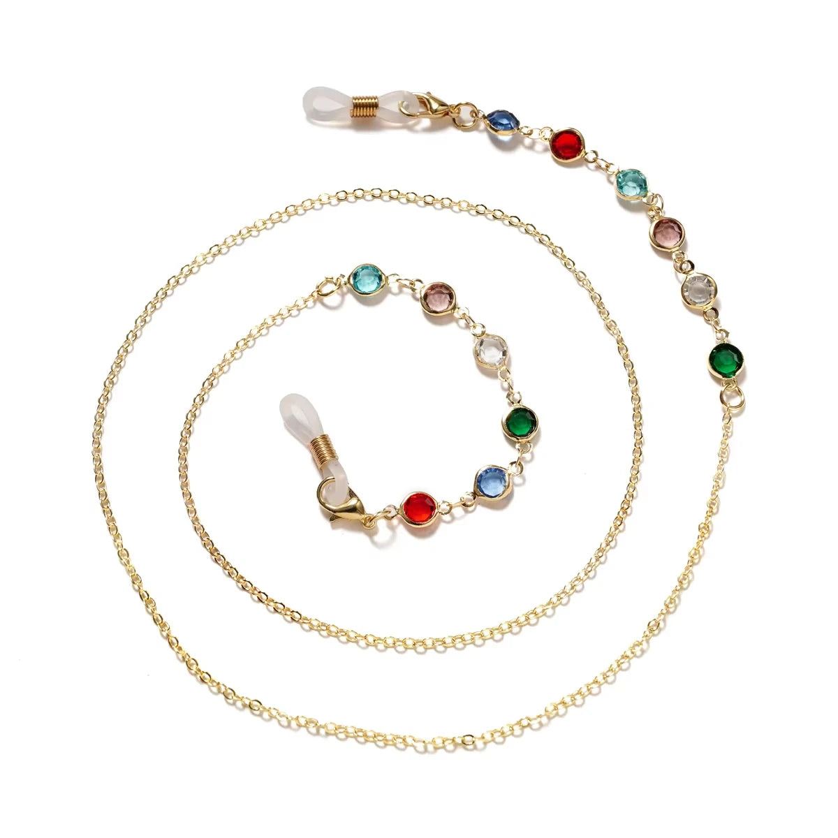 Sun glasses chains for women, crystal chains with acrylic pearls, crystal cables, wholesale fashion jewelry  ﻿