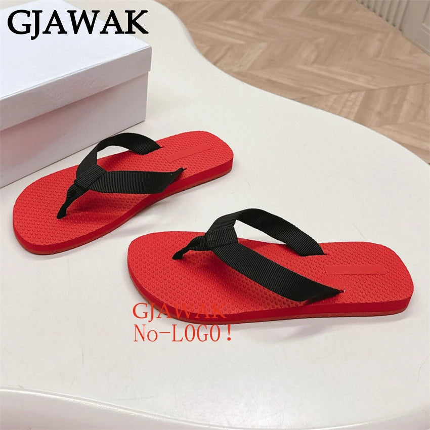 Hot Sale Summer FlipFlops Platform Flat Slippers For WomenThick Red Sole Mules Casual Beach Slides Flats Casual Shoes For Women