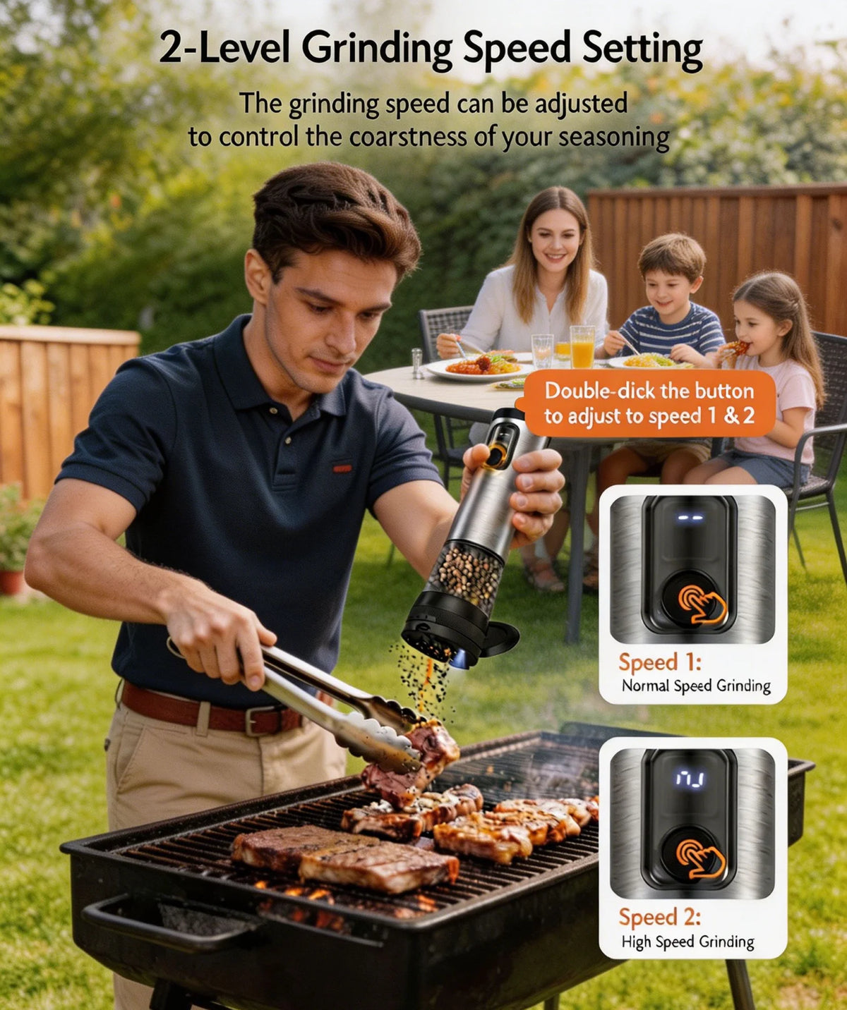 Electric Automatic Pepper Grinder Set Rechargeable Base LED Display Adjustable Coarseness Kitchen Tool for Spices Tools