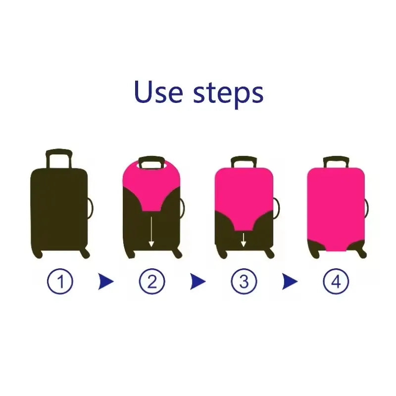Luggage Protective Cover Solid Color Suitable for 18-28 Inch Suitcases