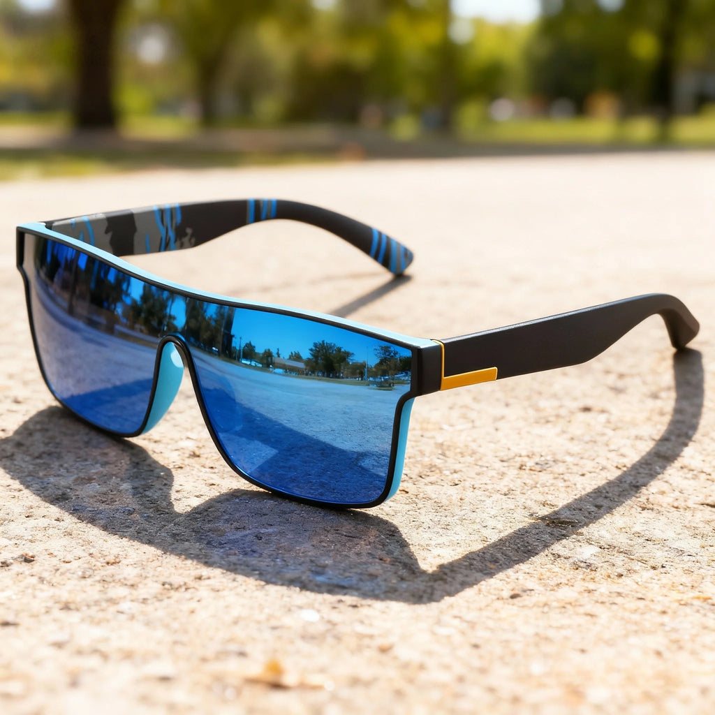 2PCS Classic Colorful Sports Sunglasses - One-Piece Lens, UV400 Unisex for Outdoor, Travel & Daily