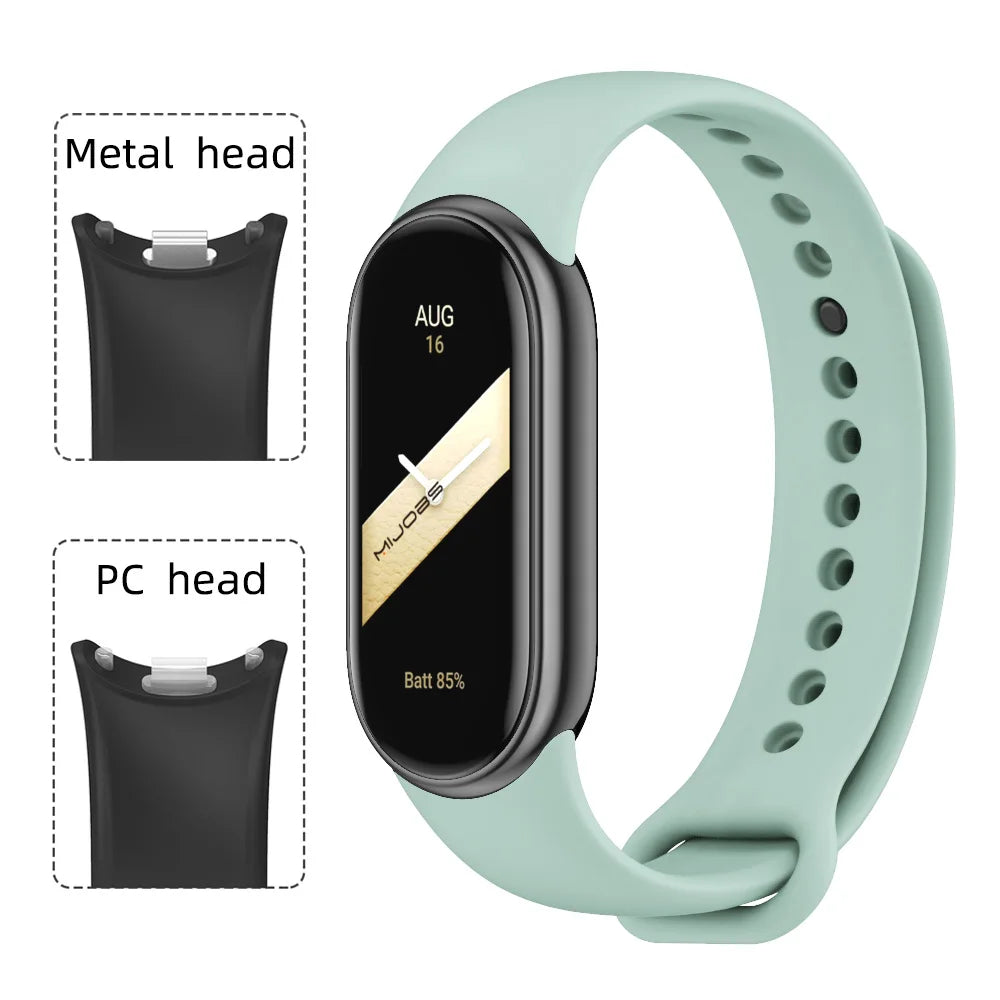 Bracelet for Mi Band 10 Strap for Mi Smart Band 10 9 8 NFC SmartWatch Sport Silicone Rubber Wristband Correa Miband 8 9 Strap