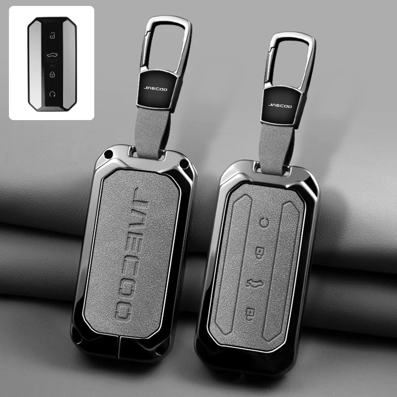 Zinc Alloy Car Key Protective Cover, Suitable for Chery Jaecoo J5 J7 5 7 2025 2026 Keychain and Keyring Car Interior Accessories