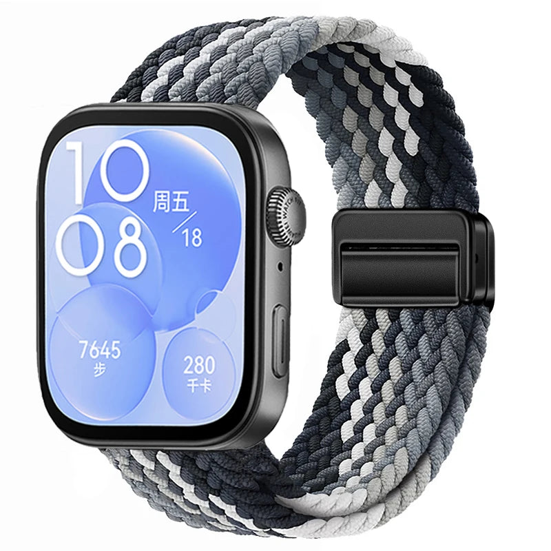 Magnetic Buckle Strap for Huawei Watch Fit 3/4/4 Pro Nylon Loop Bracelet Correa for Huawei Watch Fit 5/Fit 5 Pro Smart Wristband