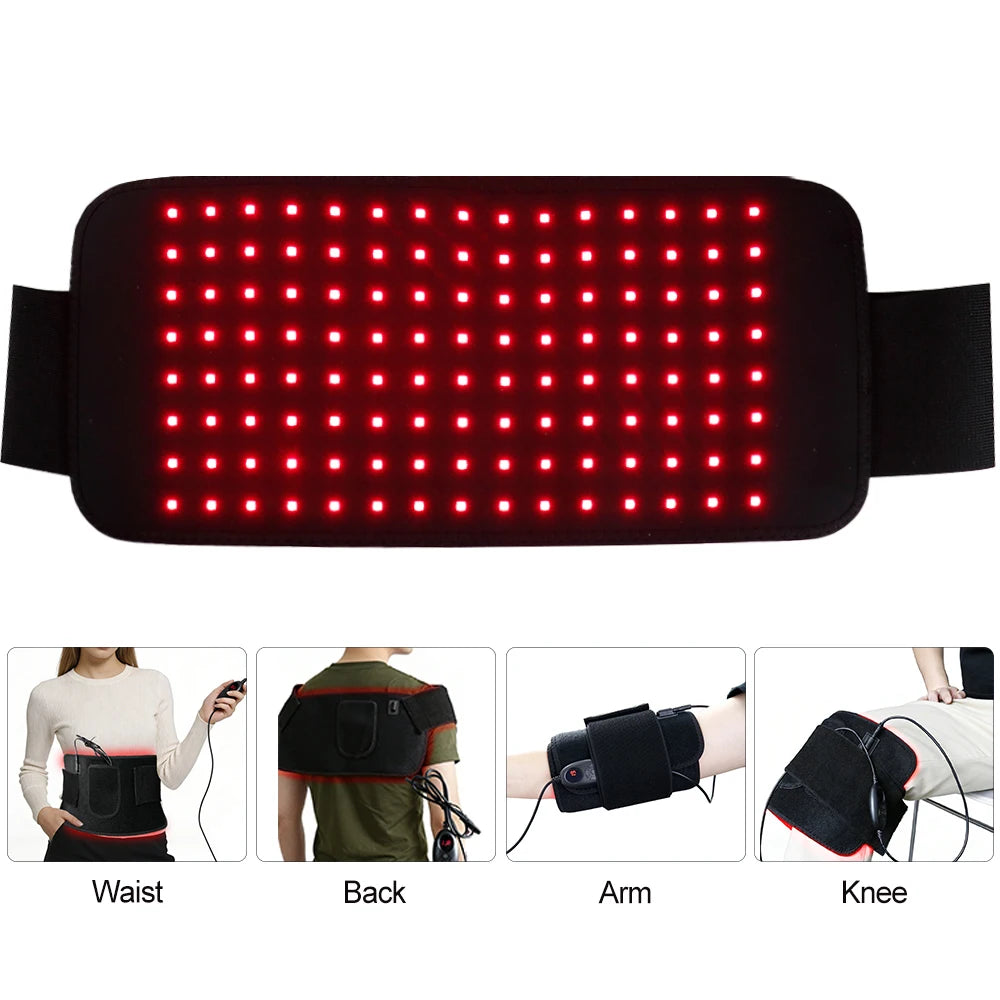 120 LEDs Red Light Belt Red＆Infrared 850nm 660nm Back Pain Relief Wrap Home Use Joint Muscle Relieve Beauty Tool