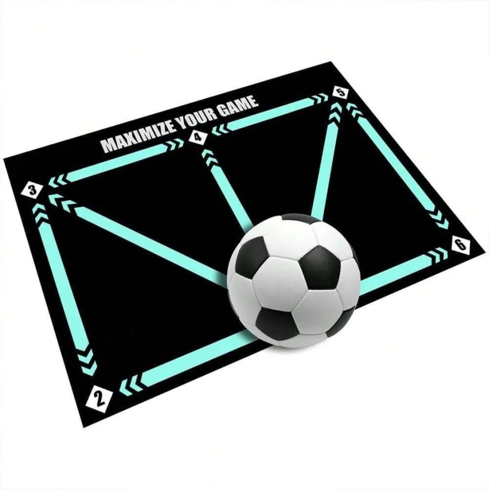 1Pc Soccer Ball Control Training Mat | Stable and Silent Rubber Base | Digital Guidance Design,Improve Ball Sense,Daily Training