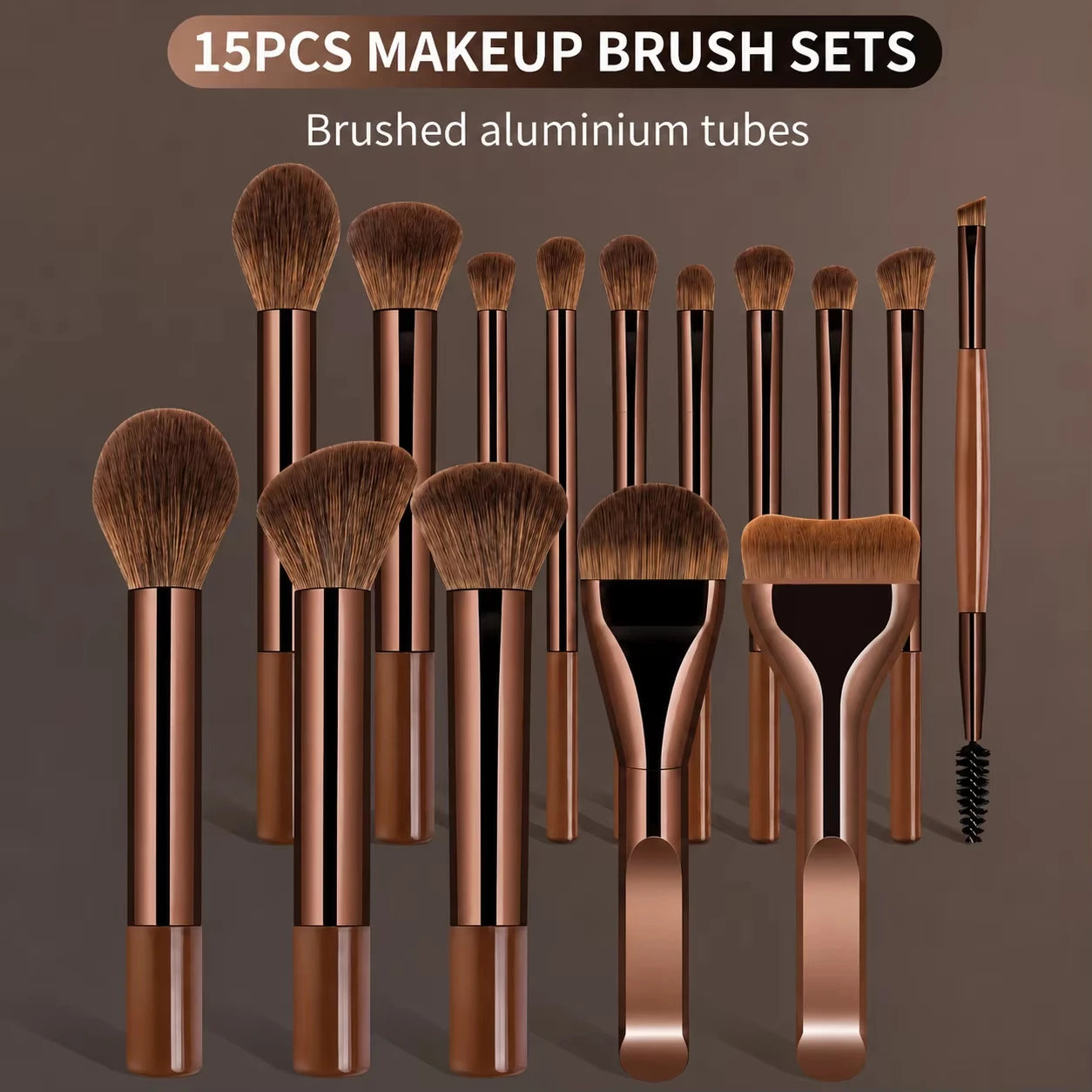 Brush Set, Includes 14pcs Makeup Brushes + 1pc Makeup Bag + 2pcs Makeup Sponges, Containing Foundation Brush, Blush Brush