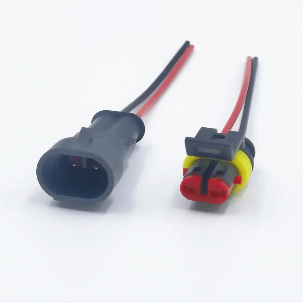 1/2/3/4 Pin Waterproof Connectors, Electrical Terminal Quick Connector, 10Pcs/ 5Sets, With Wire, Suitable For Cars, Ships, Etc.