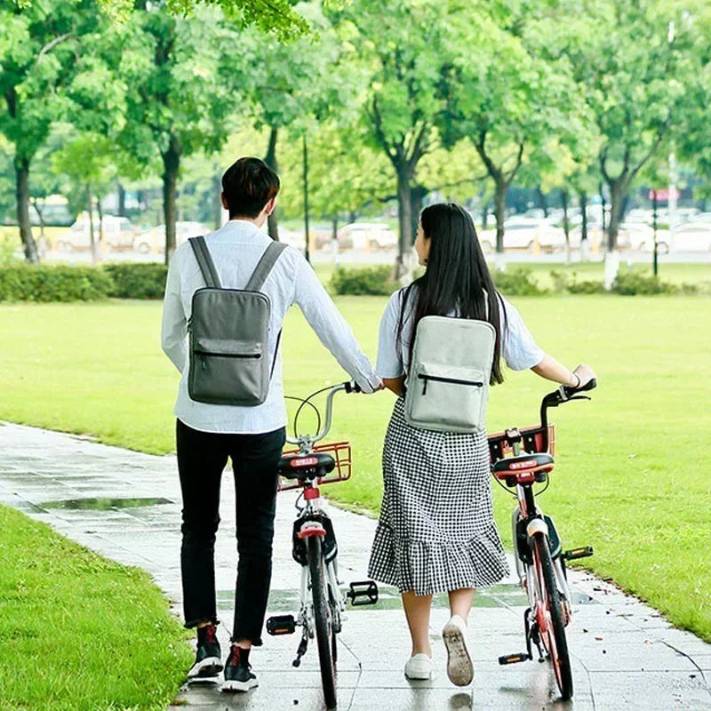 DIENQI-Ultra-thin Men's Backpack School Bag Thin 15 Inch Laptop Man Bag Women Waterproof Outdoor Business Work Small Backbag