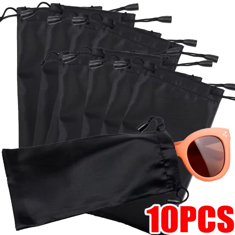 10 PCS Cloth Waterproof Sunglasses Bag Microfiber Dust Storage Pouch Glasses Carry Bag Portable Eyewear Case Container