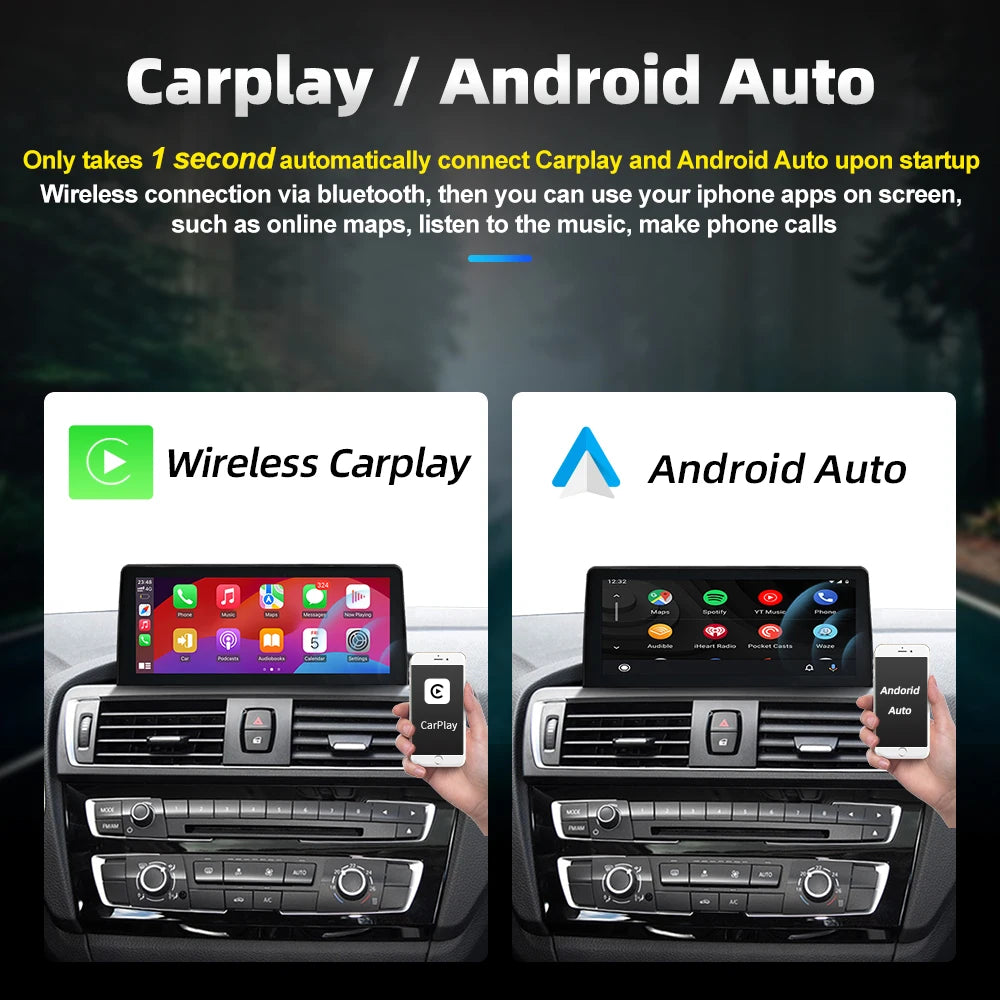 LINUX System 1920*720 For BMW F20 F22 F30 F34 F36 2012-2016 Carplay Touch screen Android Auto Function Plug and Play Multimedia