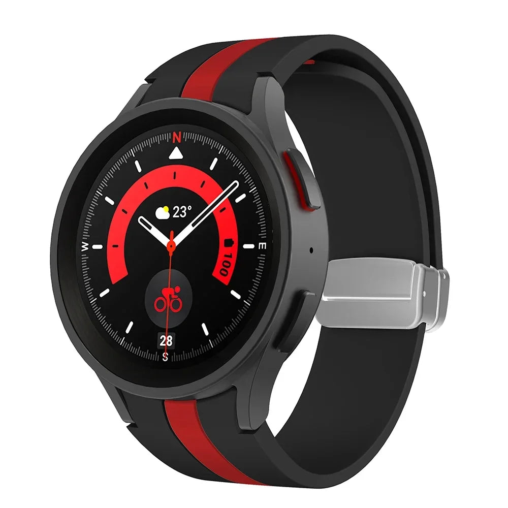 Silicone Strap for Samsung Galaxy Watch 5 Pro 45mm Galaxy Watch 6 5 4 44mm 40mm Magnetic Buckle Band For Watch 6 Classic 43 47mm